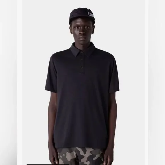 686 Men’s Everywhere Tech Polo Black Polo Shirt Size-Medium - Picture 3 of 13